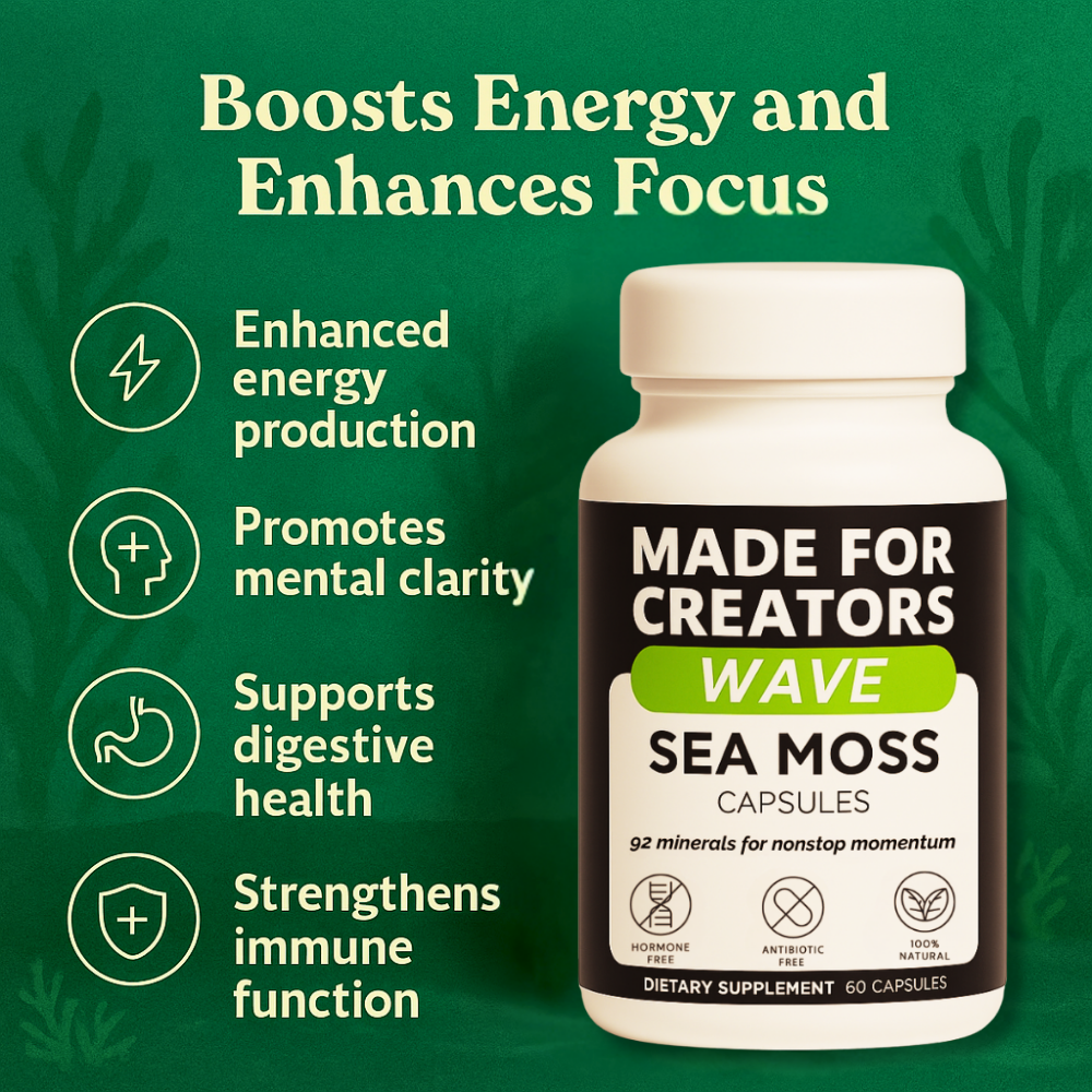 WAVE – Sea Moss Capsules for Creators