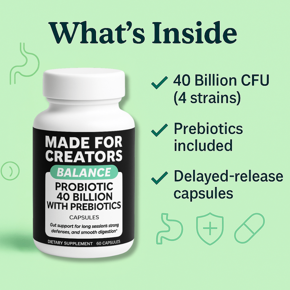 BALANCE – Probiotic Capsules for Creators - Made For Creators