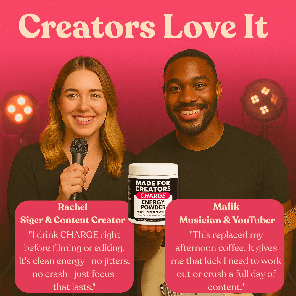 CHARGE – Clean Energy + Focus (Lychee Splash) - Made For Creators