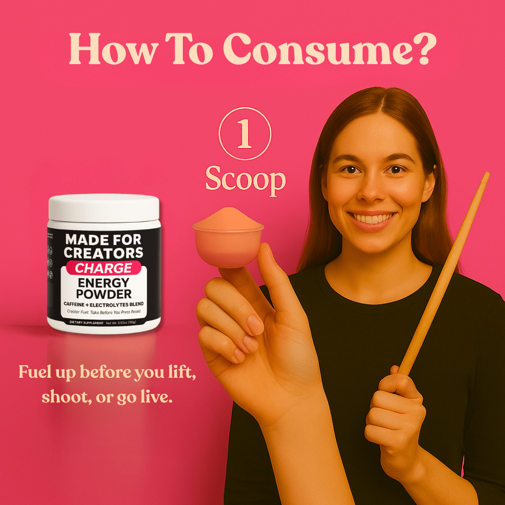 CHARGE – Clean Energy + Focus (Lychee Splash) - Made For Creators