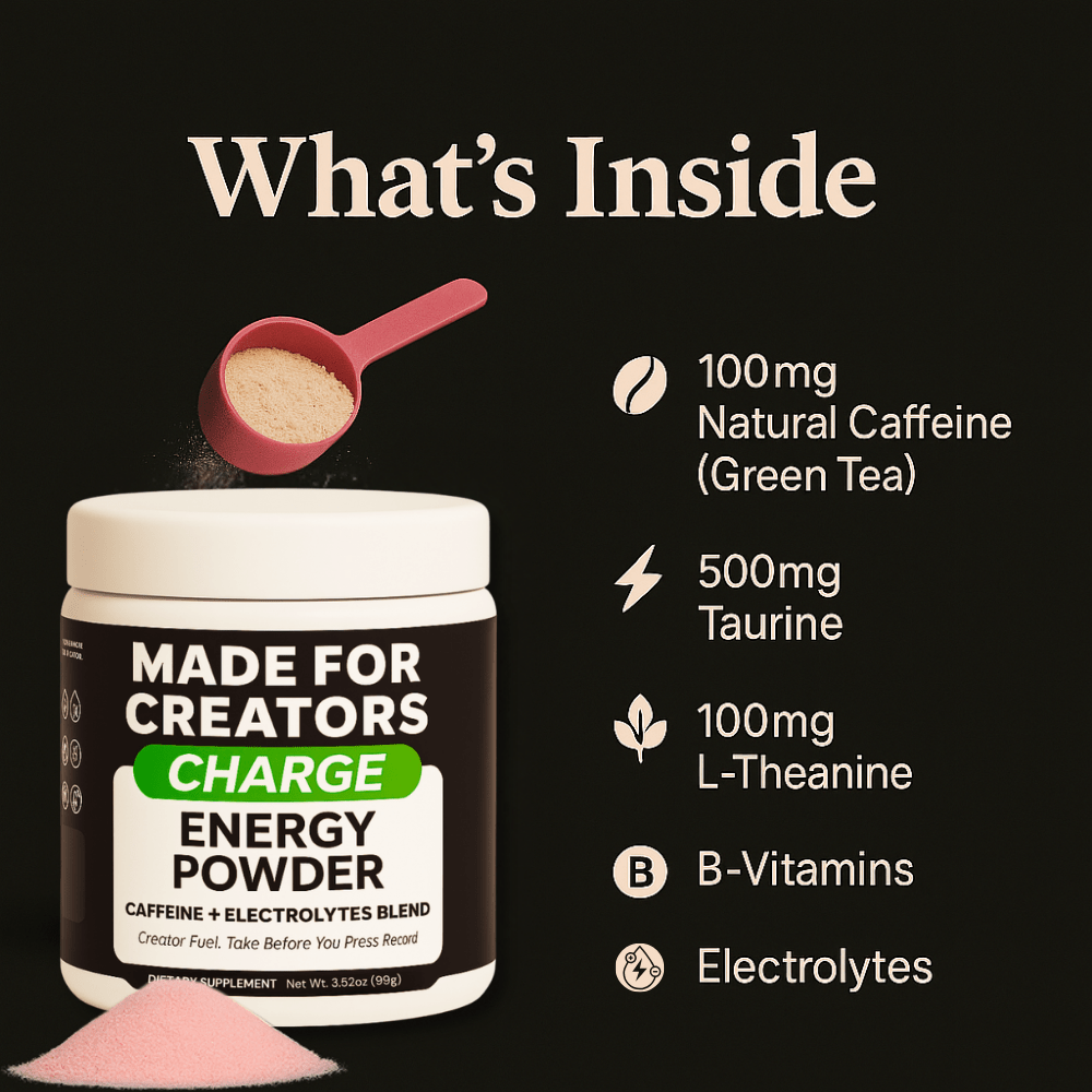 CHARGE – Energy Powder for Creators (Fruit Punch) - Made For Creators