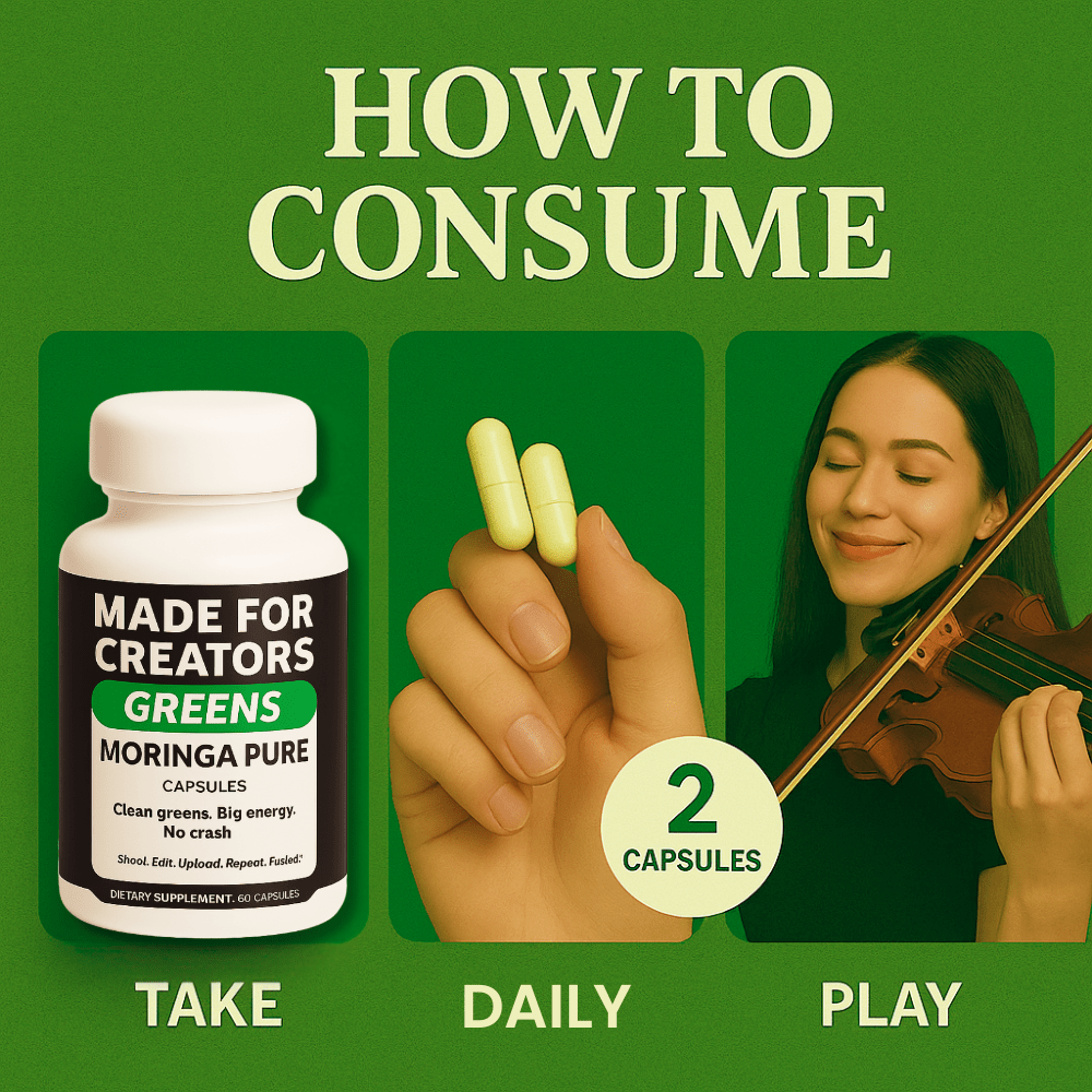 GREENS ā Moringa Capsules for Creators - Made For Creators