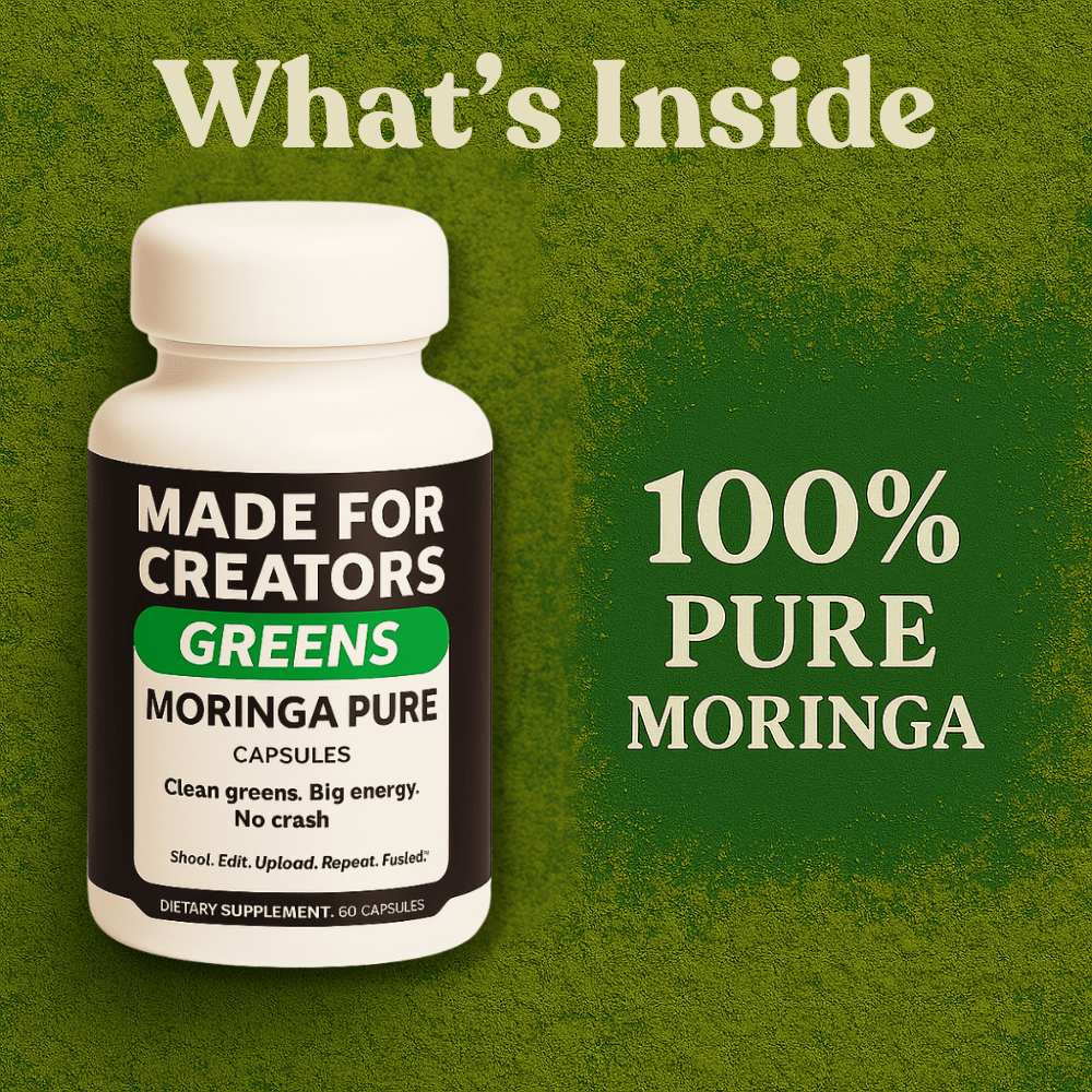 GREENS ā Moringa Capsules for Creators - Made For Creators