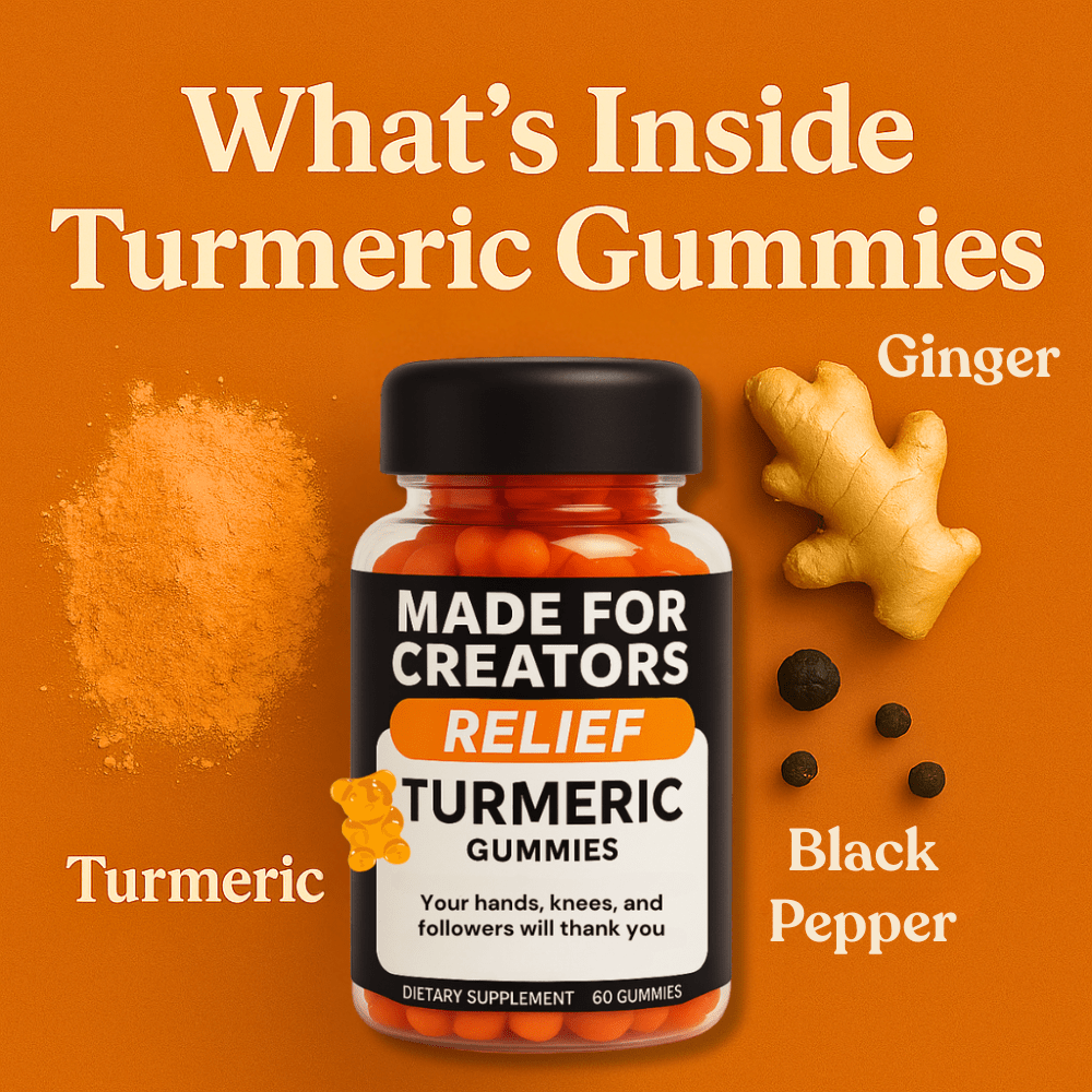 RELIEF – Recovery Gummies with Turmeric - Made For Creators