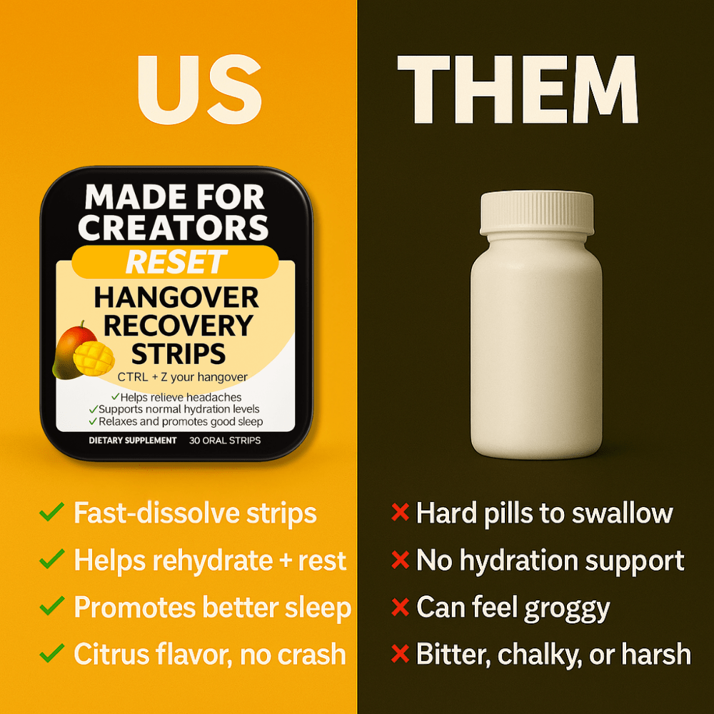 RESET β Hangover Strips for Creators - Made For Creators