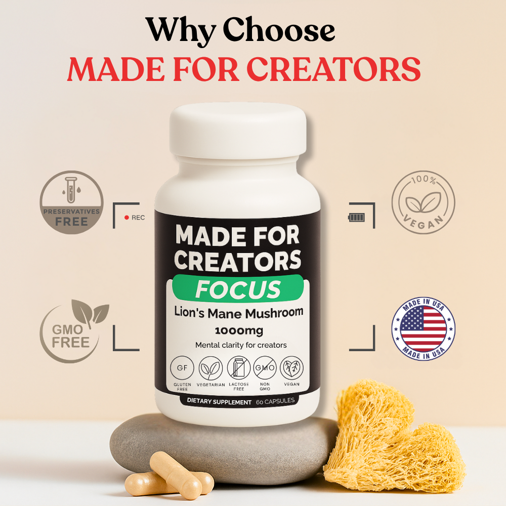 FOCUS – Organic Lion’s Mane Mushroom Capsules