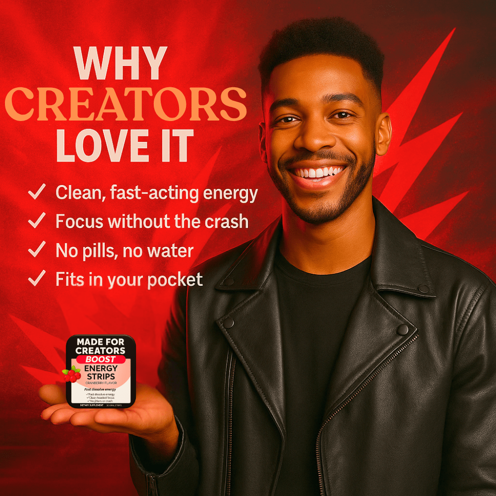 BOOST – Energy Strips for Creators - Made For Creators