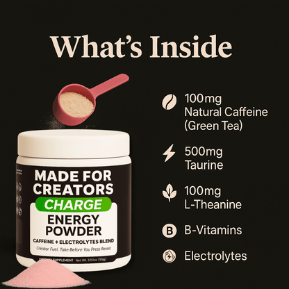 CHARGE – Energy Powder for Creators (Fruit Punch) - Made For Creators