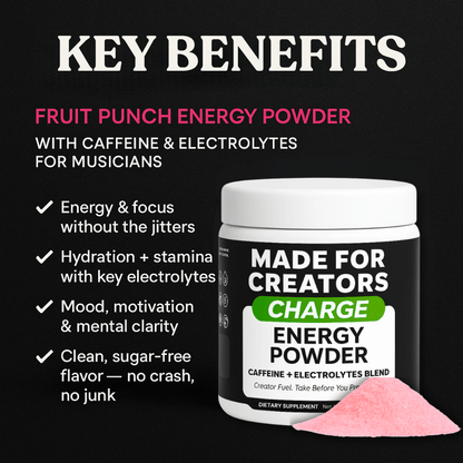 CHARGE – Energy Powder for Creators (Fruit Punch) - Made For Creators