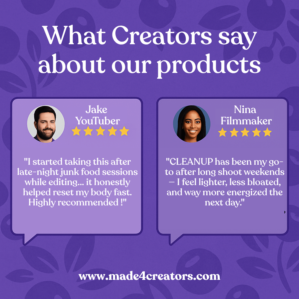 CLEANUP – Detox Capsules for Creators - Made For Creators