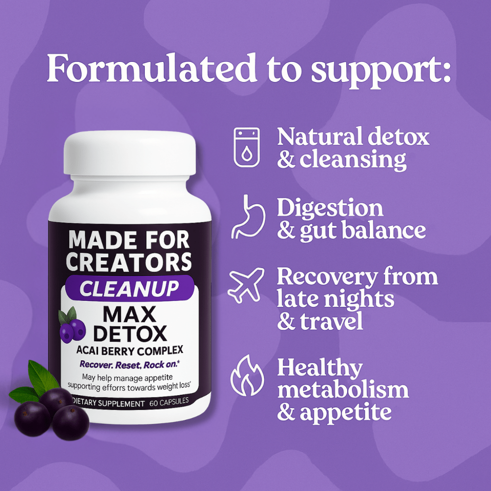 CLEANUP – Detox Capsules for Creators - Made For Creators
