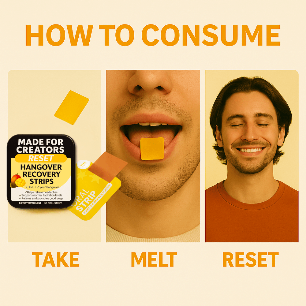 RESET – Hangover Strips for Creators - Made For Creators