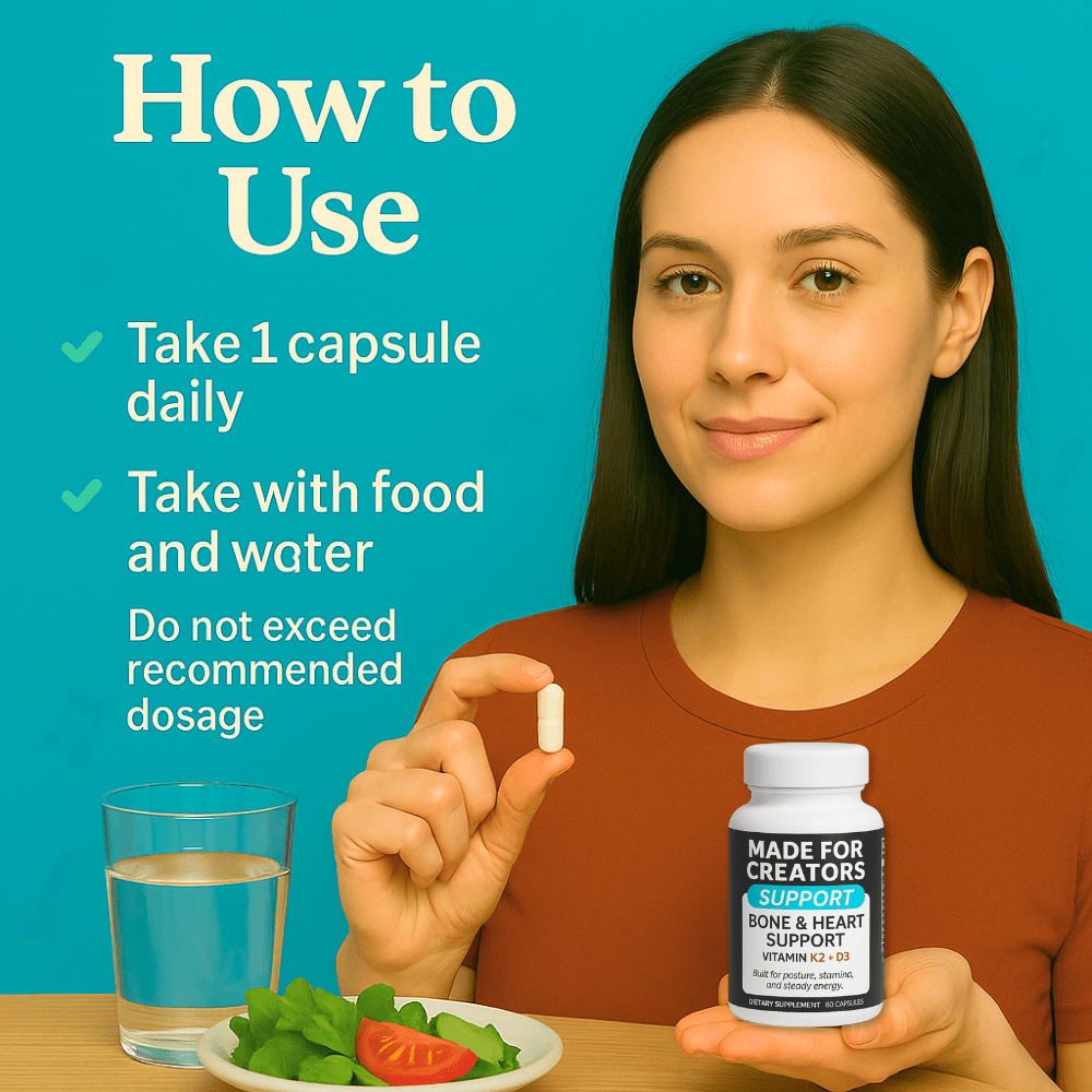 SUPPORT – Vitamin K2 + D3 for Creators - Made For Creators